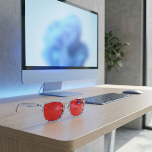 Lunettes anti-lumière bleue – Grise / Rouge  ★★★★★ 4,7/5  (73 avis)
