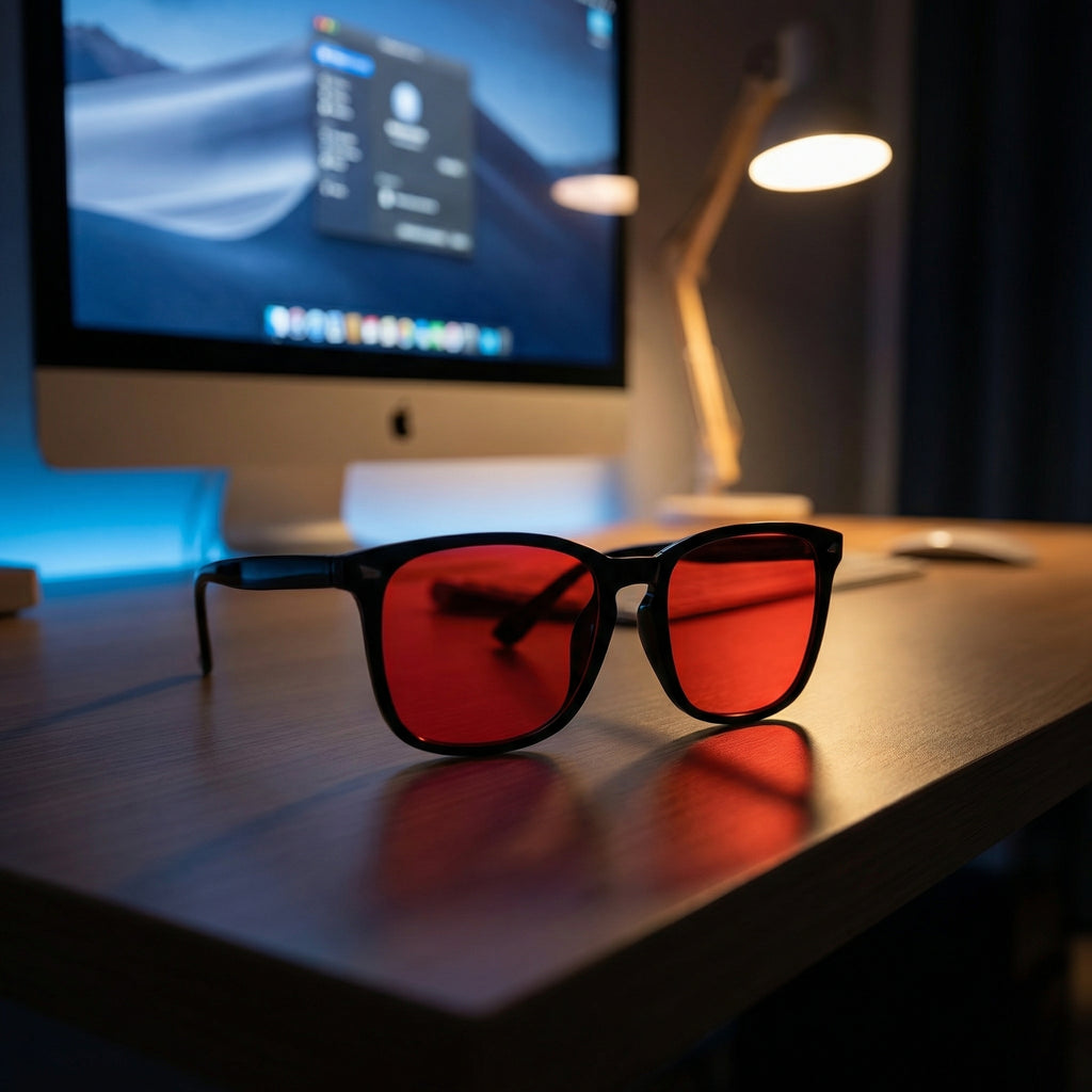 Lunettes anti-lumière bleue – Noire / Rouge  ★★★★★ 4,9/5  (124 avis)